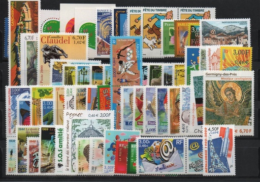 AÑO 2000 COMPLETO SELLOS FRANCIA