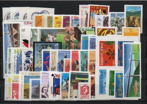 AÑO 2004 COMPLETO SELLOS FRANCIA