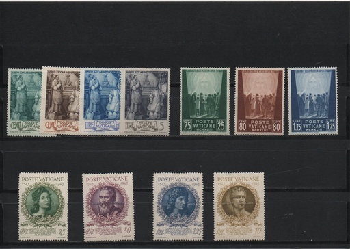 AÑO 1943 COMPLETO SELLOS VATICANO