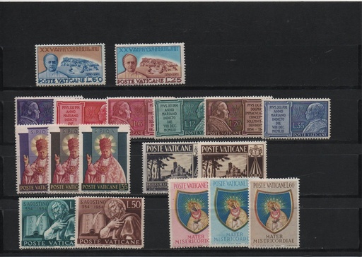 AÑO 1954 COMPLETO SELLOS VATICANO