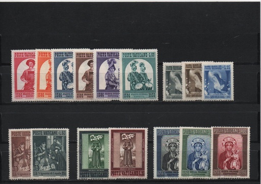 AÑO 1956 COMPLETO SELLOS VATICANO