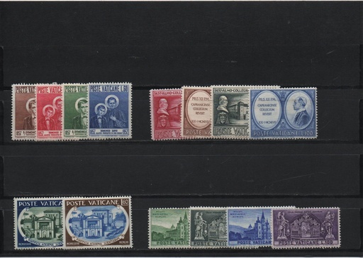 AÑO 1957 COMPLETO SELLOS VATICANO