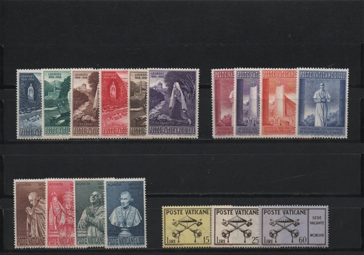 AÑO 1958 COMPLETO SELLOS VATICANO