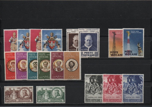 AÑO 1959 COMPLETO SELLOS VATICANO