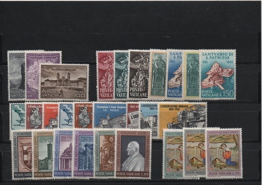 AÑO 1961 COMPLETO SELLOS VATICANO