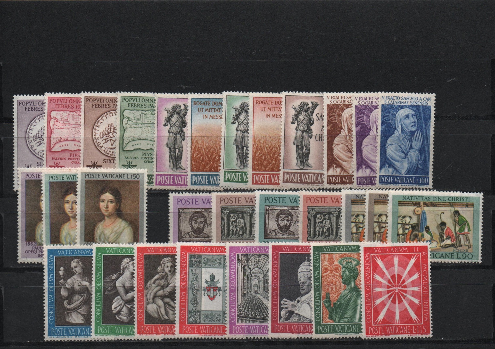 AÑO 1962 COMPLETO SELLOS VATICANO