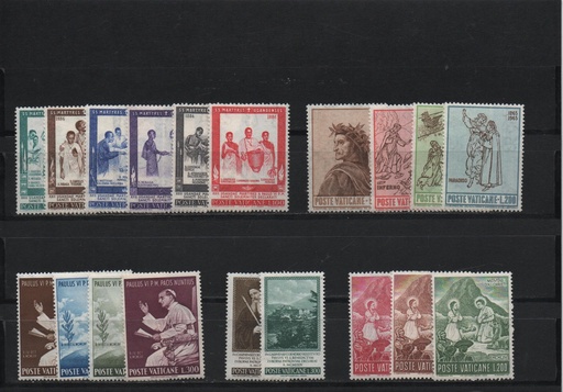 AÑO 1965 COMPLETO SELLOS VATICANO