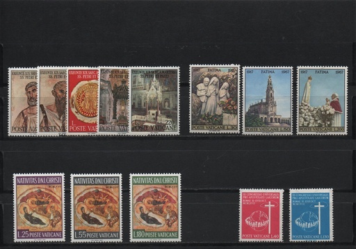 AÑO 1967 COMPLETO SELLOS VATICANO