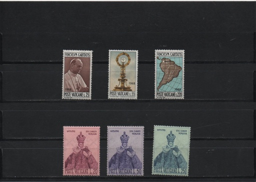 AÑO 1968 COMPLETO SELLOS VATICANO