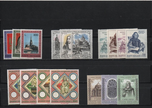 AÑO 1973 COMPLETO SELLOS VATICANO
