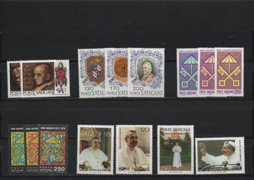 AÑO 1978 COMPLETO SELLOS VATICANO
