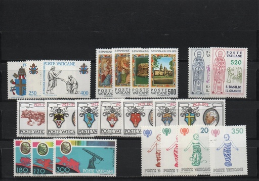 AÑO 1979 COMPLETO SELLOS VATICANO