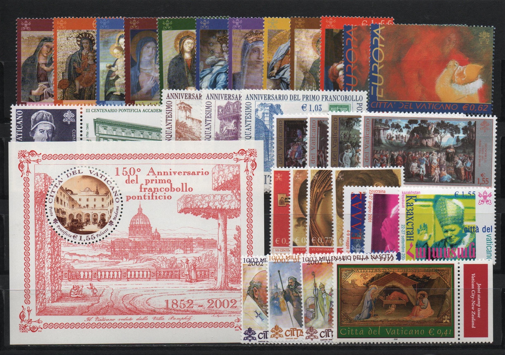 AÑO 2002 COMPLETO SELLOS VATICANO