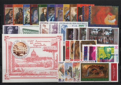 AÑO 2002 COMPLETO SELLOS VATICANO