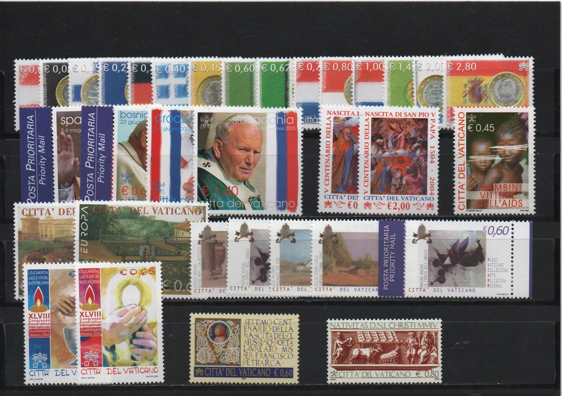 AÑO 2004 COMPLETO SELLOS VATICANO