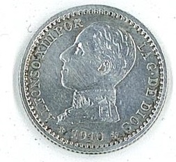 ALFONSO XIII DEL AÑO 1910 de 50 CENTIMOS 1*0
