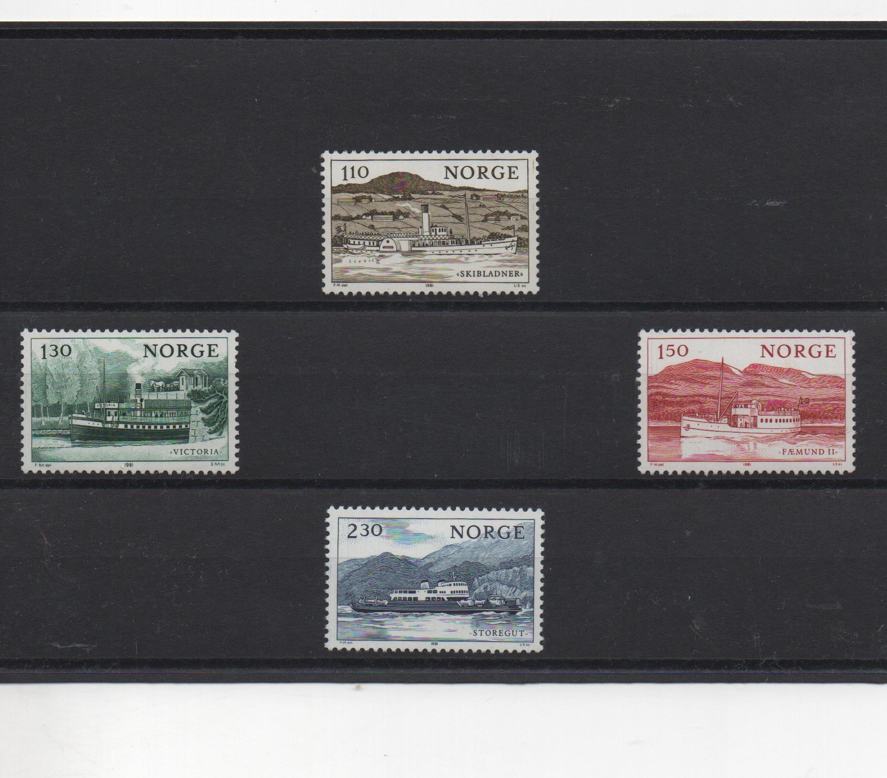 NORUEGA DEL AÑO 1981 BARCOS
