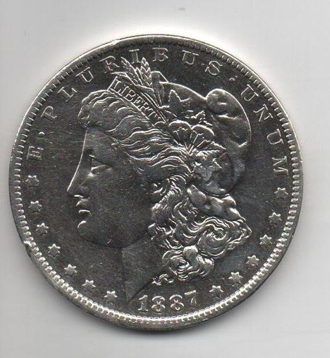 ESTADOS UNIDOS DEL AÑO 1887 DE 1 DOLAR