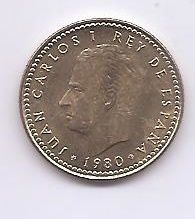 ESPAÑA DEL AÑO 1980*80 DE 1 PESETA