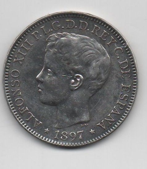 ALFONSO XIII 1897年 1 PESO