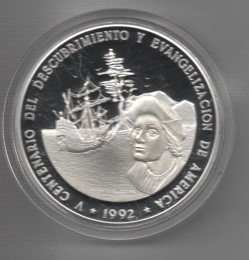 REPÚBLICA DOMINICANA DEL AÑO 1992 DE 100 PESOS
