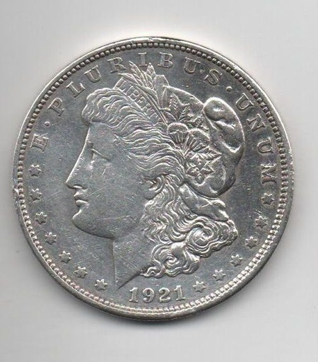 ESTADOS UNIDOS DEL AÑO 1921 DE 1 DOLAR MORGAN