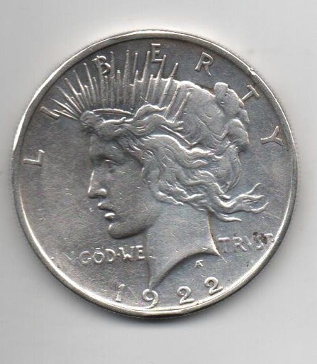 ESTADOS UNIDOS DEL AÑO 1922 DE 1 DOLAR PEACE