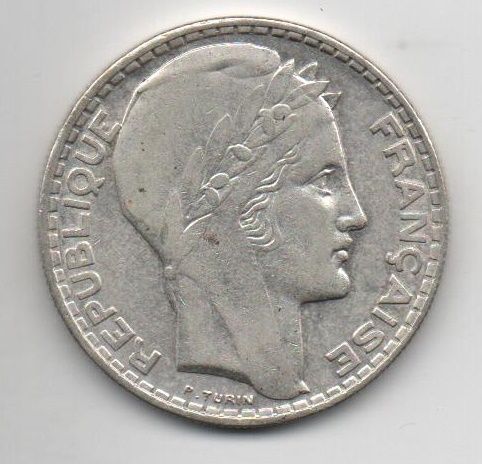 FRANCIA DEL AÑO 1933 DE 20 FRANCOS