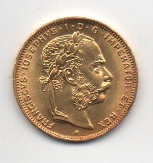 AUSTRIA DEL AÑO 1892 DE 8 FLORINES