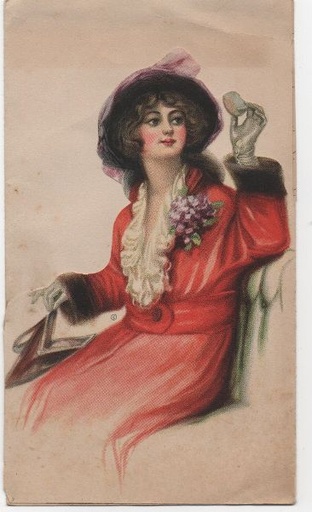 ESPAÑA POSTAL Nº 3 MUJER DESPLEGABLE