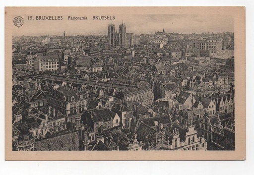 POSTAL Nº 3 BELGICA PANORAMICA BRUSELAS