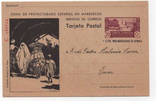 MARRUECOS POSTAL N-20