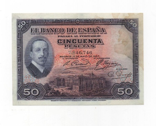 ALFONSO XIII II REPUBLICA 1927 DE 50 PTS