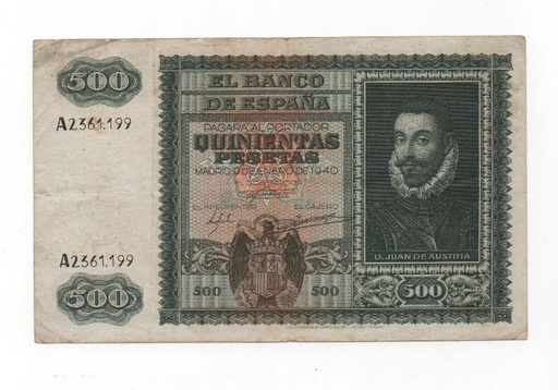 ESTADO ESPAÑOL AÑO 1940 (09/01) DE 500 PESETAS