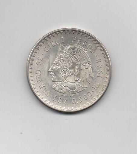 MEXICO DEL AÑO 1948 DE 5 PESOS