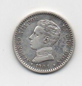 ALFONSO XIII DEL AÑO 1909 *04 DE 50 CENTIMOS