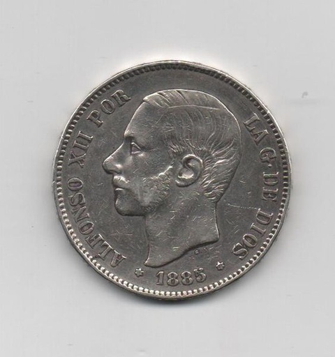 ALFONSO XII DEL AÑO 1885* 87 DE 5 PESETAS