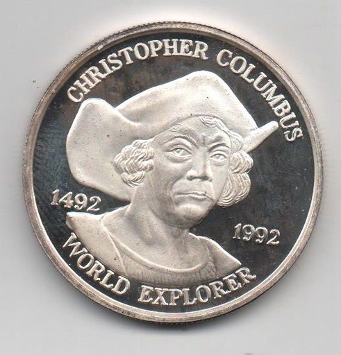 ESTADOS UNIDOS DEL AÑO 1992 DE 1 ONZA TROY CRISTOBAL COLON