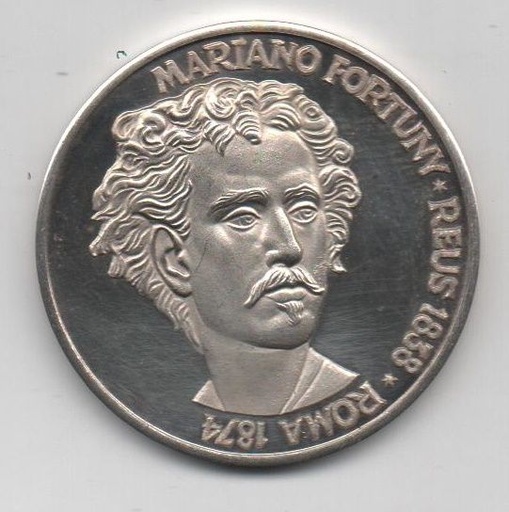 ESPAÑA- MEDALLA DE PLATA -MARIANO FORTUNY