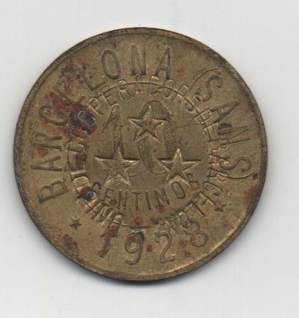 ESPAÑA COOPERATIVA SANTS DEL AÑO 1928 DE 10 CENTIMOS