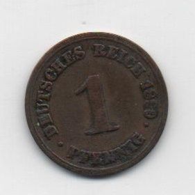 ALEMANIA IMPERIO DEL AÑO 1899 LETRA F DE 1 PFENNIG