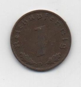ALEMANIA REICH DEL AÑO 1939 LETRA D DE 1 REICHSPFENNIG