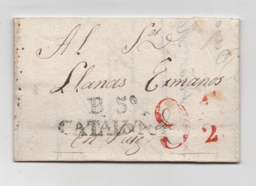 ESPAÑA Nº 8 CATALUÑA-BERGA DEL 7-10-1834
