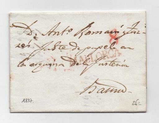 ESPAÑA Nº 27 MALLORCA 04-02-1837