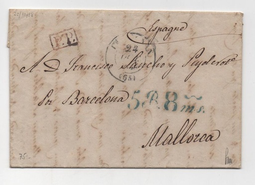 ESPAÑA Nº 28 MALLORCA 22-10-1838