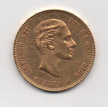 ALFONSO XII DEL AÑO 1879 *79 DE 25 PESETAS