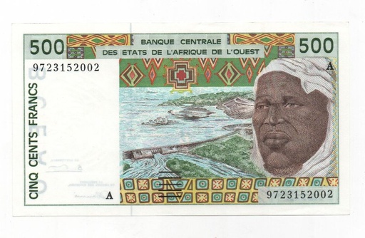 AFRICA DEL OESTE DEL AÑO 1995 DE 500 FRANCOS