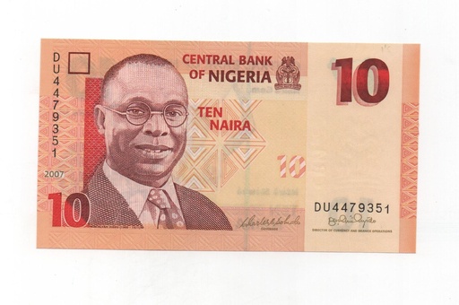 NIGERIA DEL AÑO 2007 DE 10 NAIRA