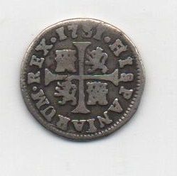 ESPAÑA CARLOS III DEL AÑO 1731 DE 1/2 REAL