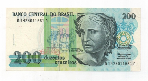 BRASIL DEL AÑO 1989 DE 200 CRUZEIROS